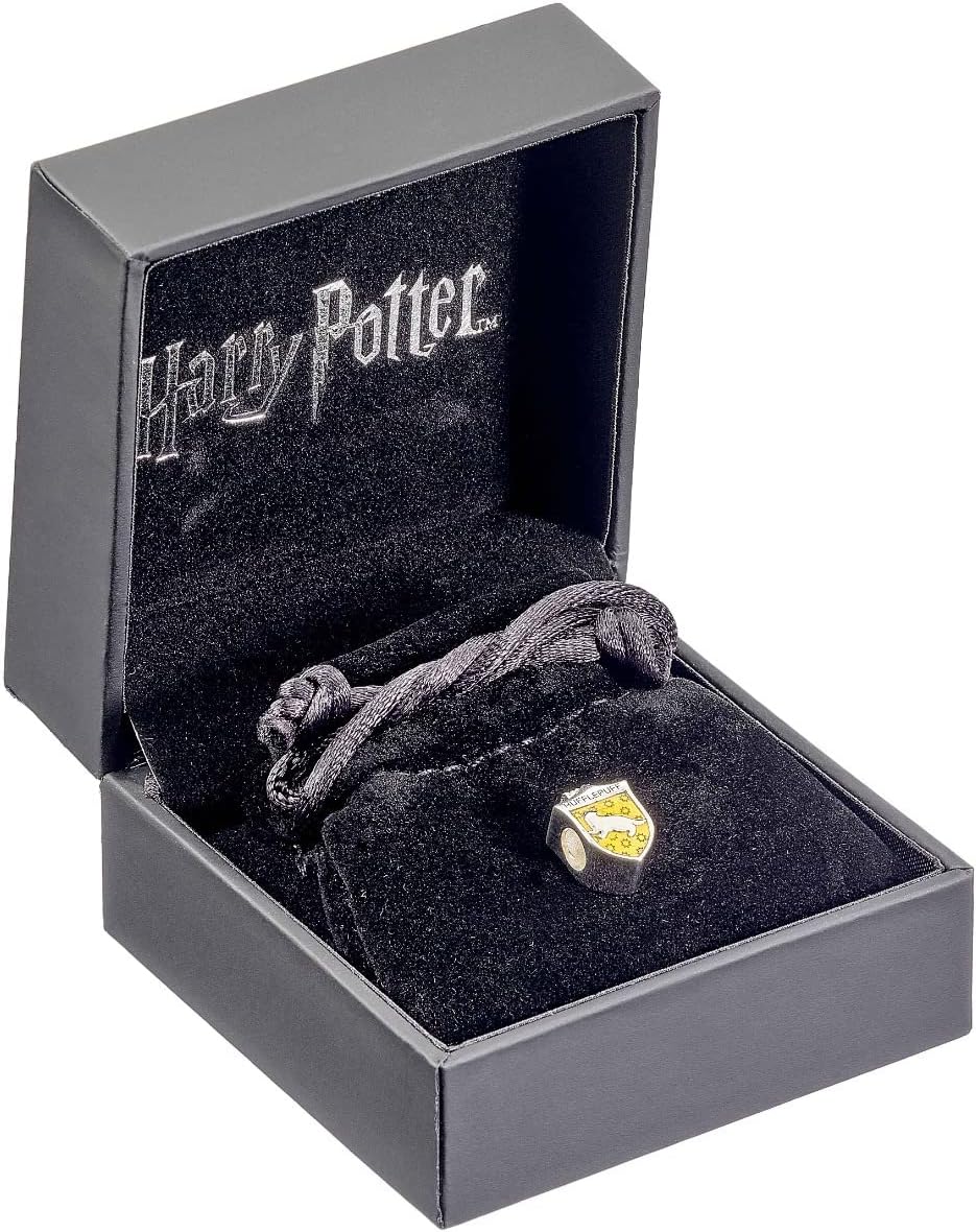 Harry Potter Sterling Silver Hufflepuff House Shield Spacer Bead