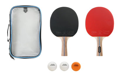 HUDORA Tischtennisset Tournament/Game/Match - Tischtennisschläger + Bälle - Mit Tasche - Für Anfänger und Profis Indoor & Outdoor Game table tennis set