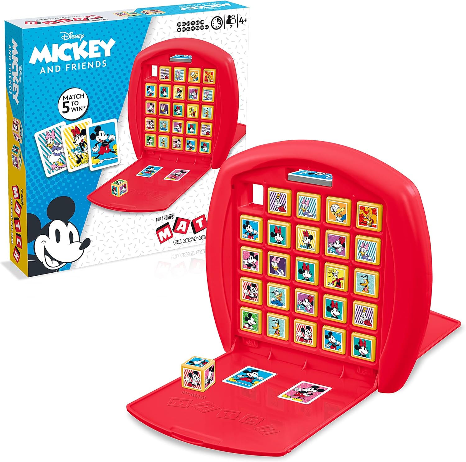 Winning Moves - Match - Mickey and Friends - Kinderspiel - Alter 4+ - Multilingual