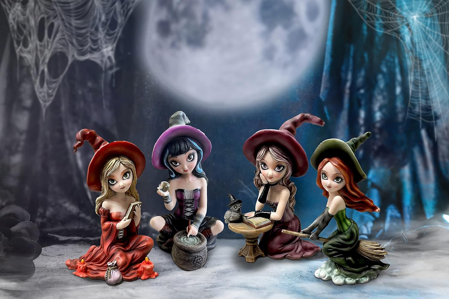 Nemesis Now Agatha Witch Figurine, Purple, 15cm