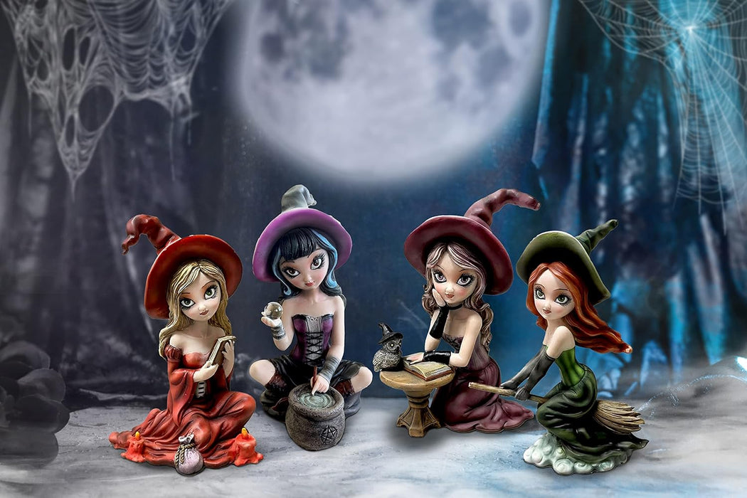 Nemesis Now Agatha Witch Figurine, Purple, 15cm