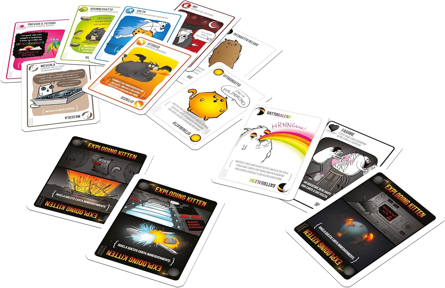 Asmodee - Exploding Kittens - Card Game, Party Game, 2-5 Players, 7+ Years, Edition in Italian