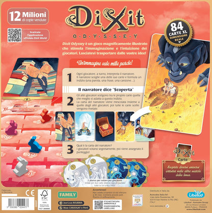 Asmodee Italia, Dixit Odyssey, Brettspiel, italienische Ausgabe, 8005.