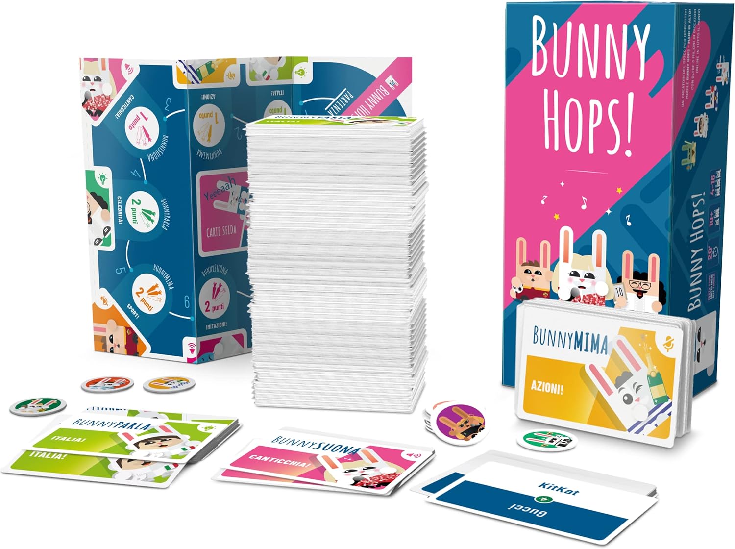 Asmodee Bunny Hops, Party Game, 4-16 Players, 14+ Years, Italian Edition