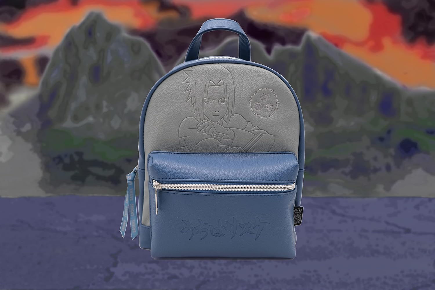 Red Robin Design Naruto Sasuke Backpack 28cm, Naruto Merchandise, Sasuke Backpack, Adjustable Straps, Officially Licensed Naruto