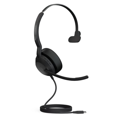 Jabra Evolve2 50 Wired Mono Headset Air Comfort Technology, Noise-cancelling Mics, and Active Noise Cancellation - MS Teams Certified, Works with All Other Platforms - Black Black Mono Optimized for