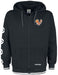 Pokémon Charmander Hombre Capucha con Cremallera Negro Regular