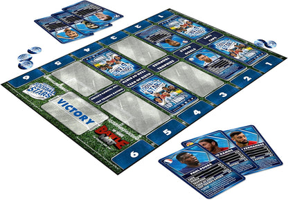Top Trumps World Football Stars Battle Mat Card Game, Play with your favourite football players including Ronaldo, Messi, Neymar, Harry Kane Haaland and Salah, Educational game for ages 6 plus