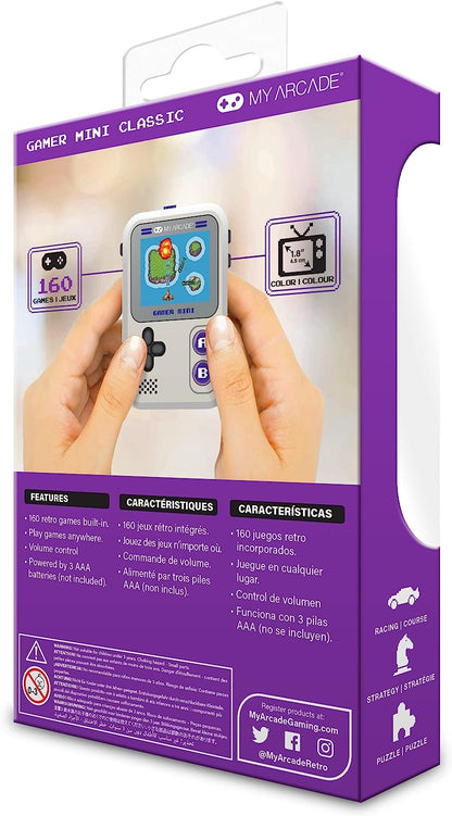 GAMER MINI CLASSIC 160 EN 1 GRIS ET VIOLET
