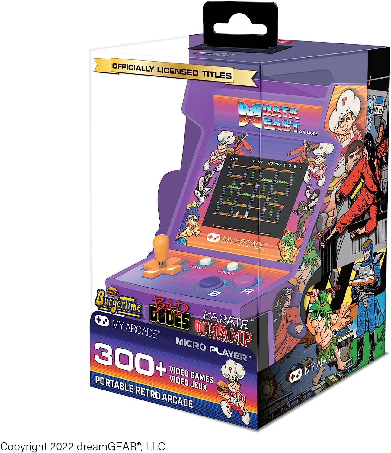My Arcade Data East Hits Micro Player: 6.8" Fully Playable Mini Arcade Machine with 308 Games, 2.75" Display, Built-in Speakers