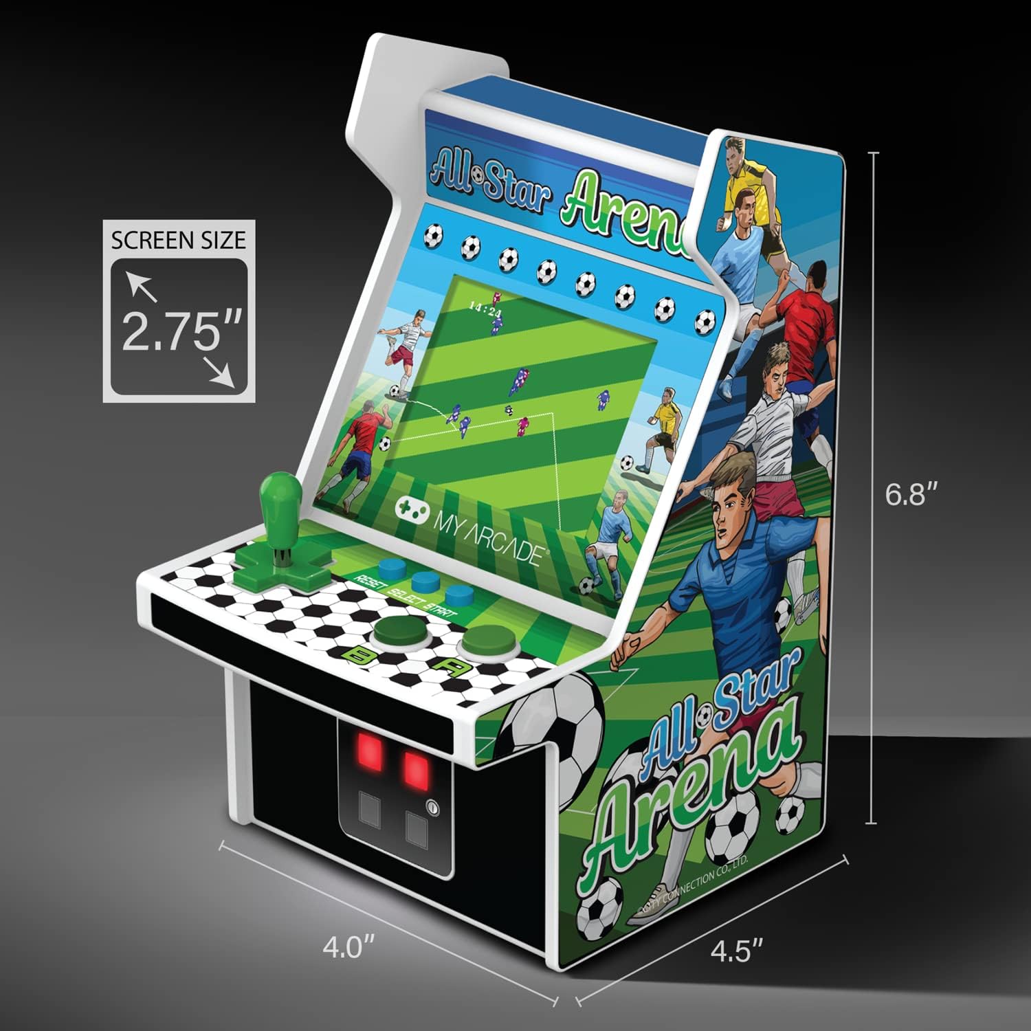 My Arcade All Star Arena Micro Player- Fully Portable Mini Arcade Machine with 307 Retro Games, 2.75" Screen
