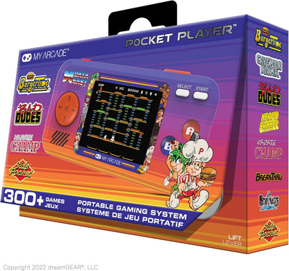 My Arcade Data East Hits Mini Arcade Games Console - Pocket Player Table Top Arcade Machine, Portable Handheld Game, Retro Gaming Console, Mini Retro Games Machines for Kids & Adults