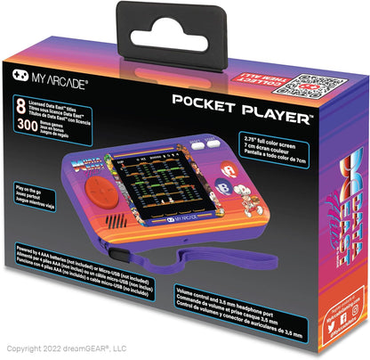 My Arcade Data East Hits Mini Arcade Games Console - Pocket Player Table Top Arcade Machine, Portable Handheld Game, Retro Gaming Console, Mini Retro Games Machines for Kids & Adults