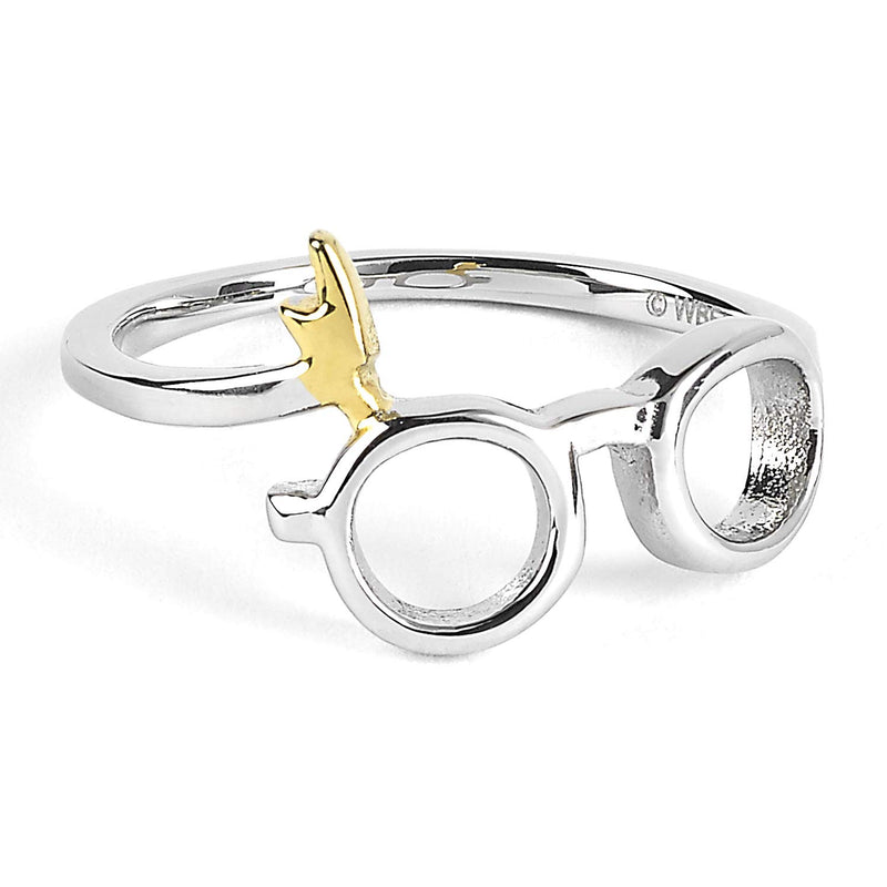 Official Harry Potter Sterling Silver Lightning Bolt & Glasses ring size Large by The Carat Shop