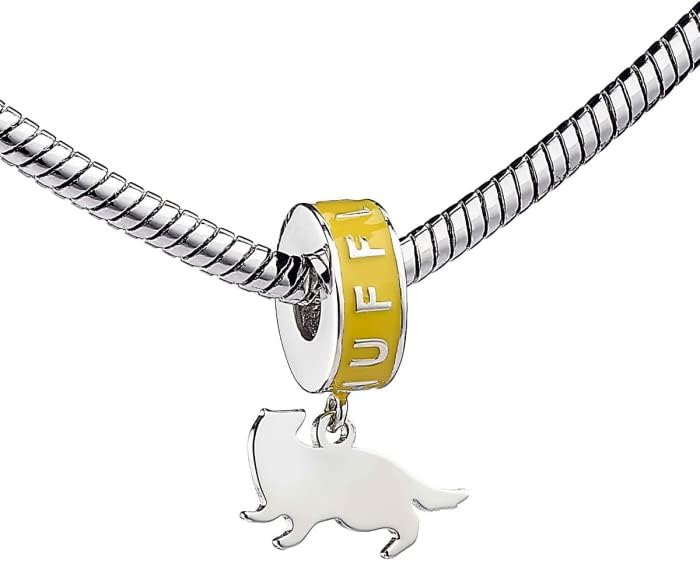 Harry Potter Sterling Silver Hufflepuff House Slider Charm