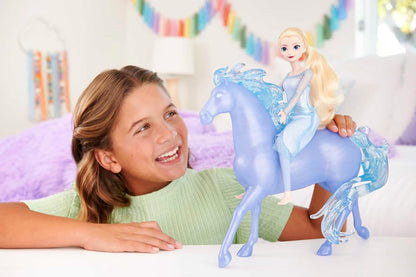 Mattel Disney Frozen Toys, Elsa Fashion Doll with Horse-Shaped Water Nokk Figure Inspired by Disney’s Frozen 2, HLW58