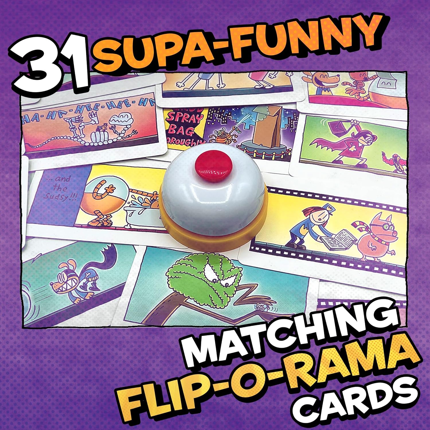 University Games | Dog Man Flip-o-Rama Card Matching Game, Based on The Dog Man Books Series, for 2 or More Players Ages 6 and Up