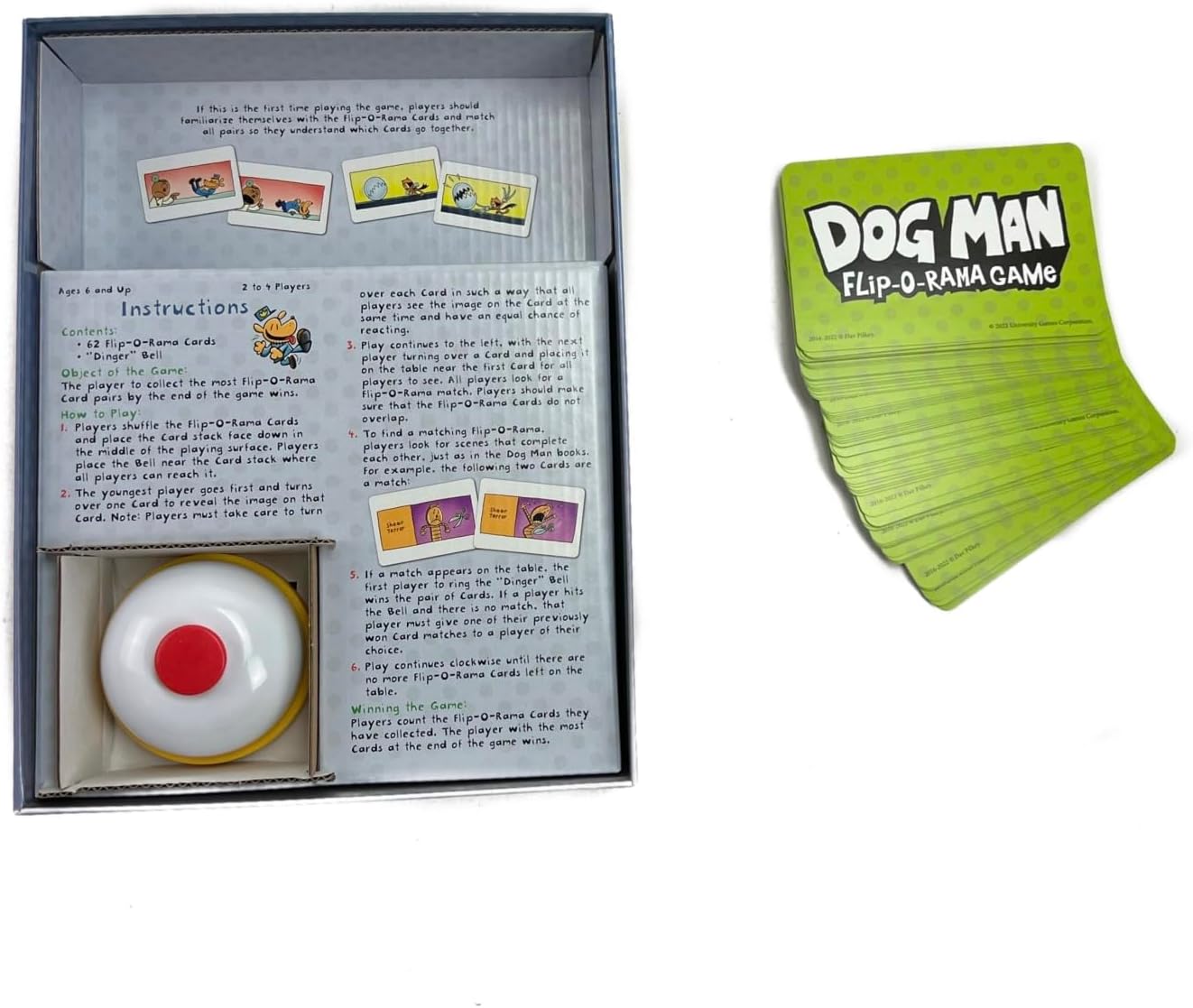 University Games | Dog Man Flip-o-Rama Card Matching Game, Based on The Dog Man Books Series, for 2 or More Players Ages 6 and Up