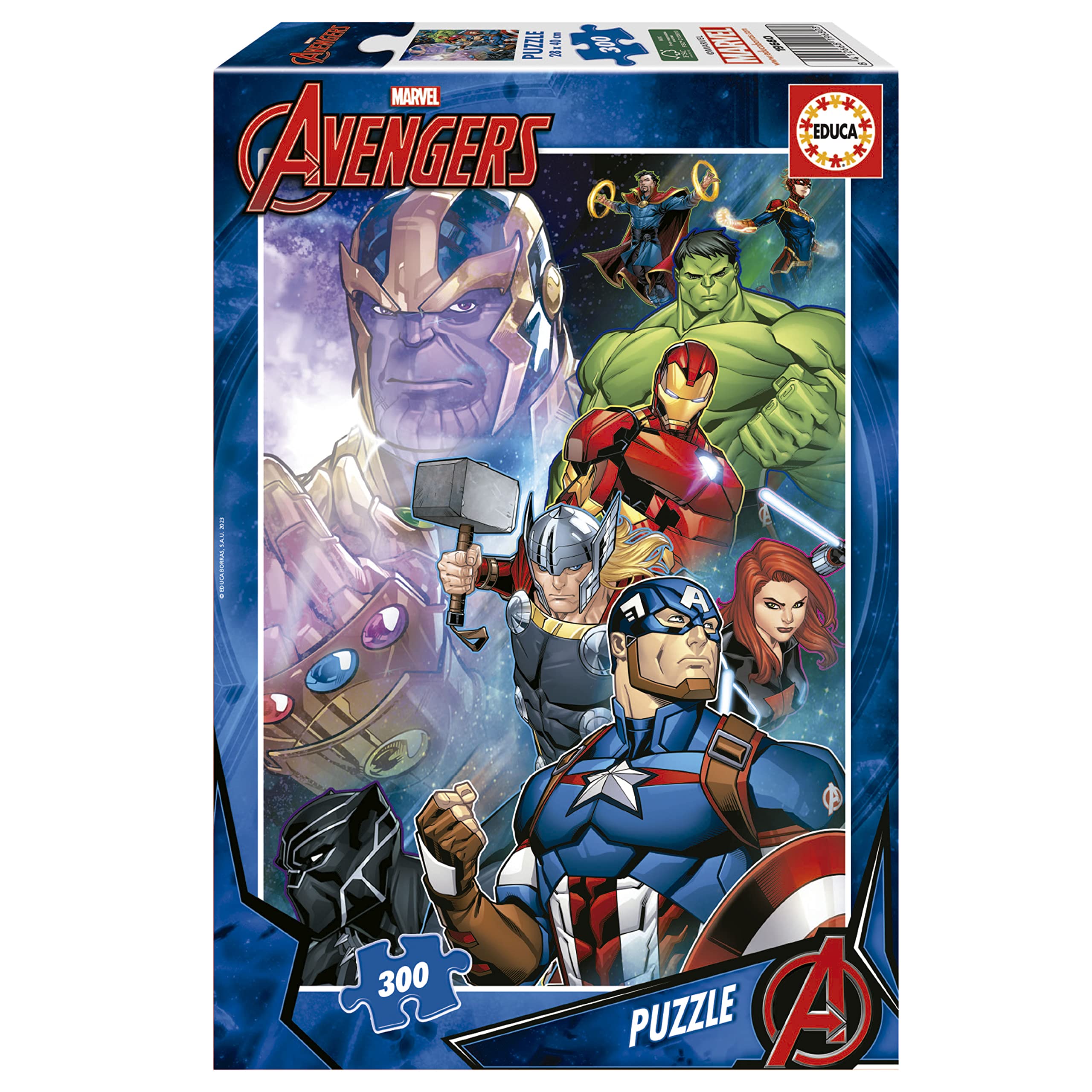 Educa - Puzzle 300 Teile | Avengers. Puzzle für Kinder ab 6 Jahren, Marvel, Comic, Superhelden (19680