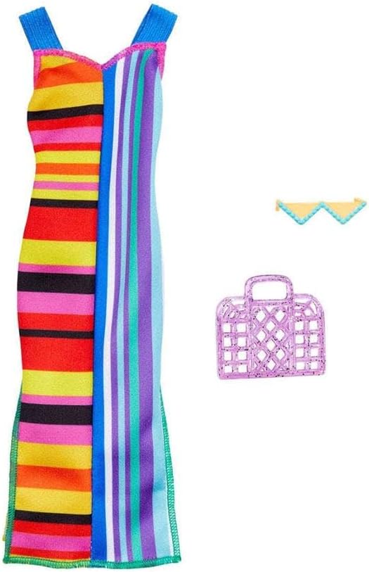 Barbie Fashion Pack HJT22 Long Graphic Dress, Handbag and Sunglasses Design