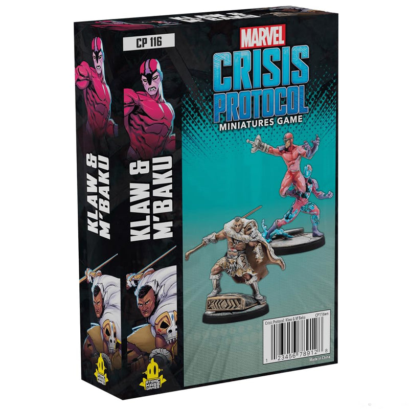 Atomic Mass Games | Marvel Crisis Protocol: Klaw & M'Baku | Miniatures Game | Ages 14+ | 2 Players | 90 Minutes Playing Time