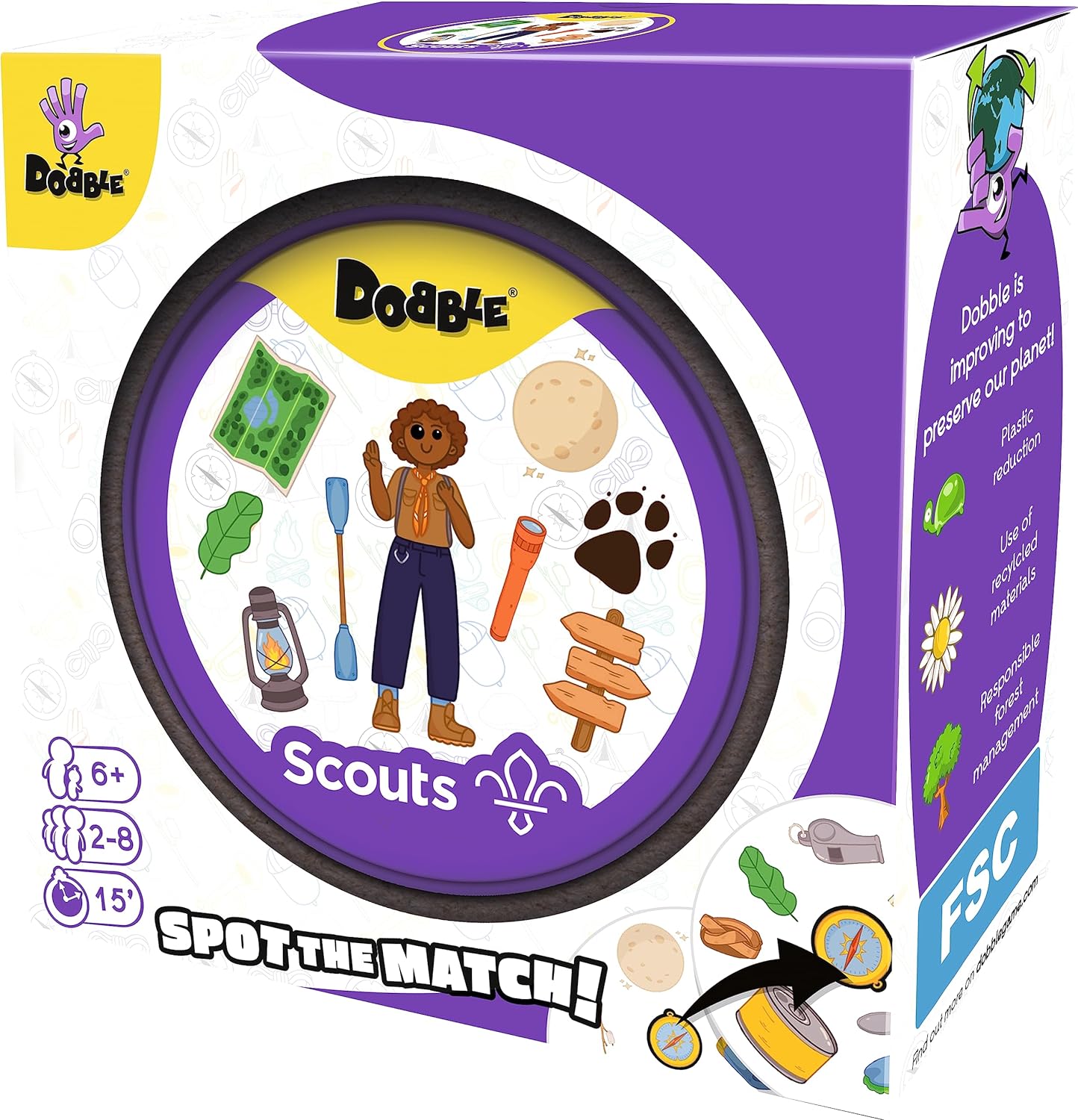 Asmodee | Dobble Scouts | Card Game | Ages 6+ | 2-8 Players | 15 Minutes Playing Time