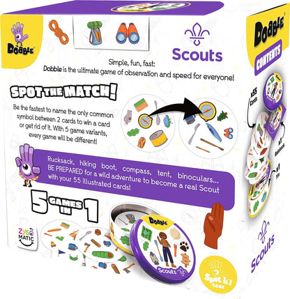 Asmodee | Dobble Scouts | Card Game | Ages 6+ | 2-8 Players | 15 Minutes Playing Time