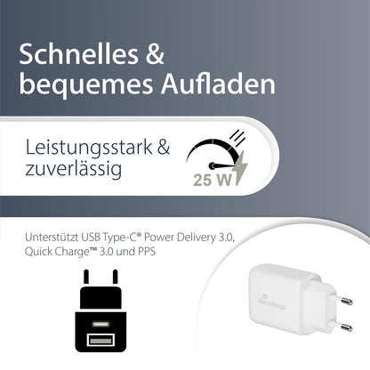 MediaRange 25W USB A/USB C Quick Charge Ladeadapte