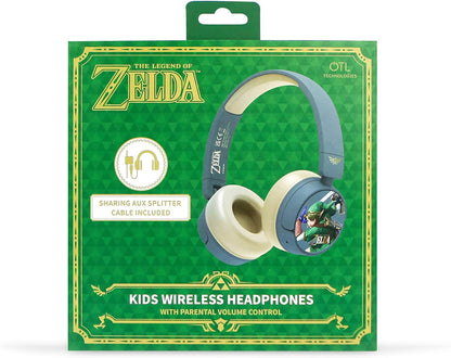 OTL Technologies The Legend of Zelda Wireless Bluetooth Headphones for Children, Foldable