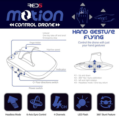 RED5 Motion Control Quadcopter Blue Edition