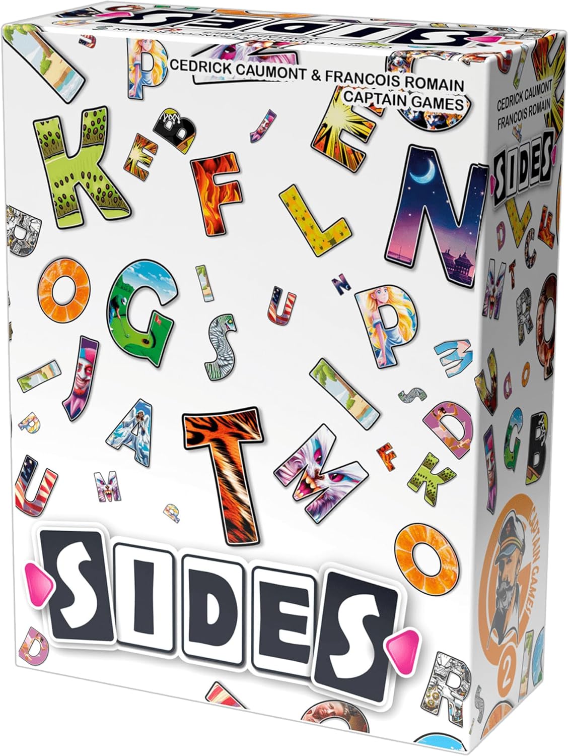 Captain Games | Sides | Co-op Party Card Game | Ages 10+ | 2-9 Players | 30 Minutes Playing Time