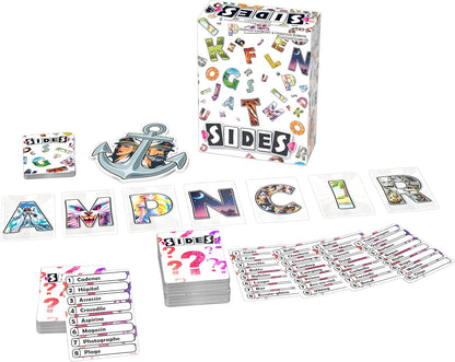 Captain Games | Sides | Co-op Party Card Game | Ages 10+ | 2-9 Players | 30 Minutes Playing Time