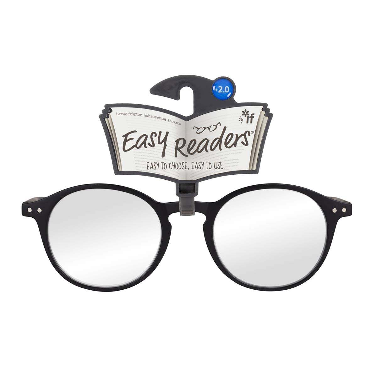 IF Easy Readers - Round Black +2.0 (U
