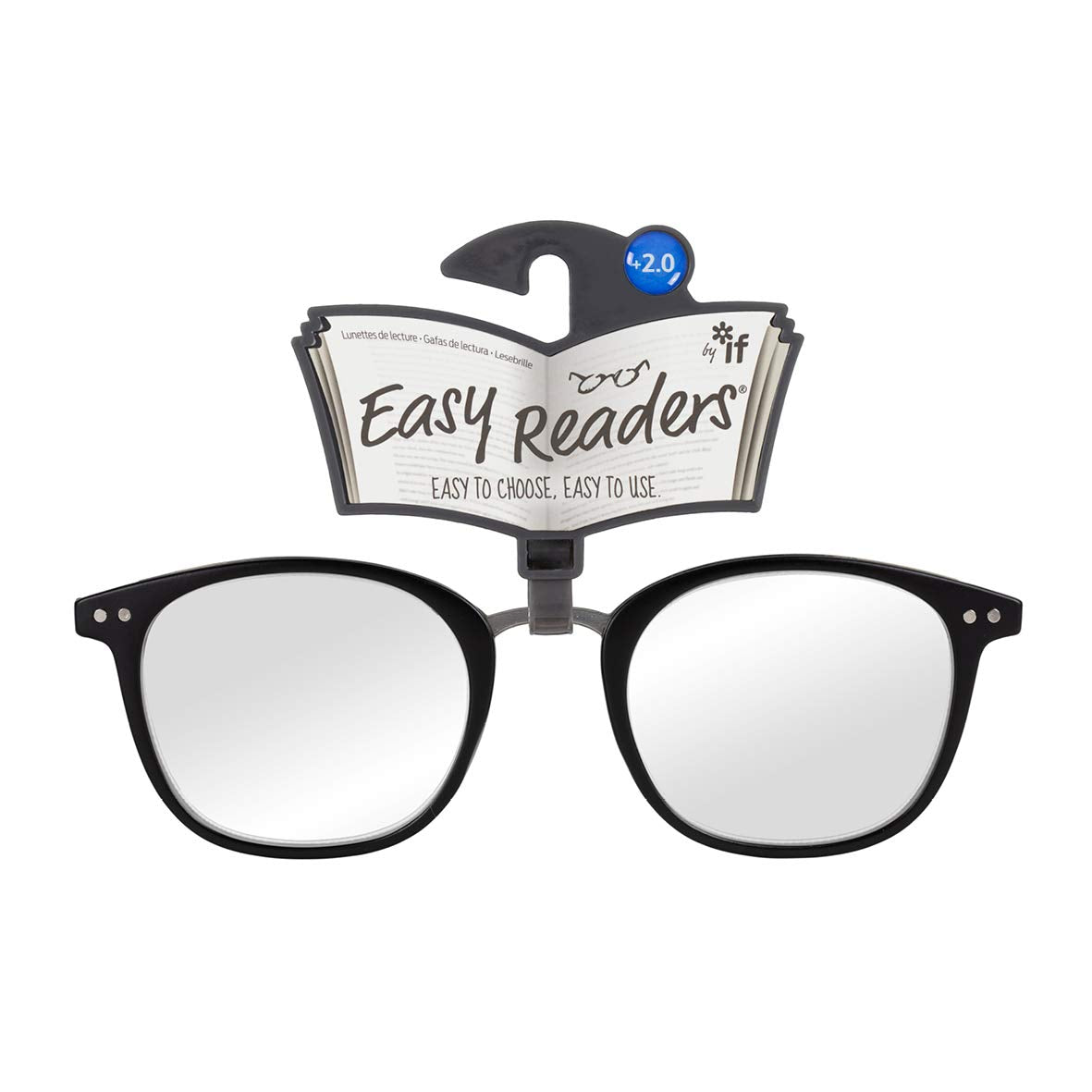 IF Easy Readers - Metal Bridge Black +2.0 (U