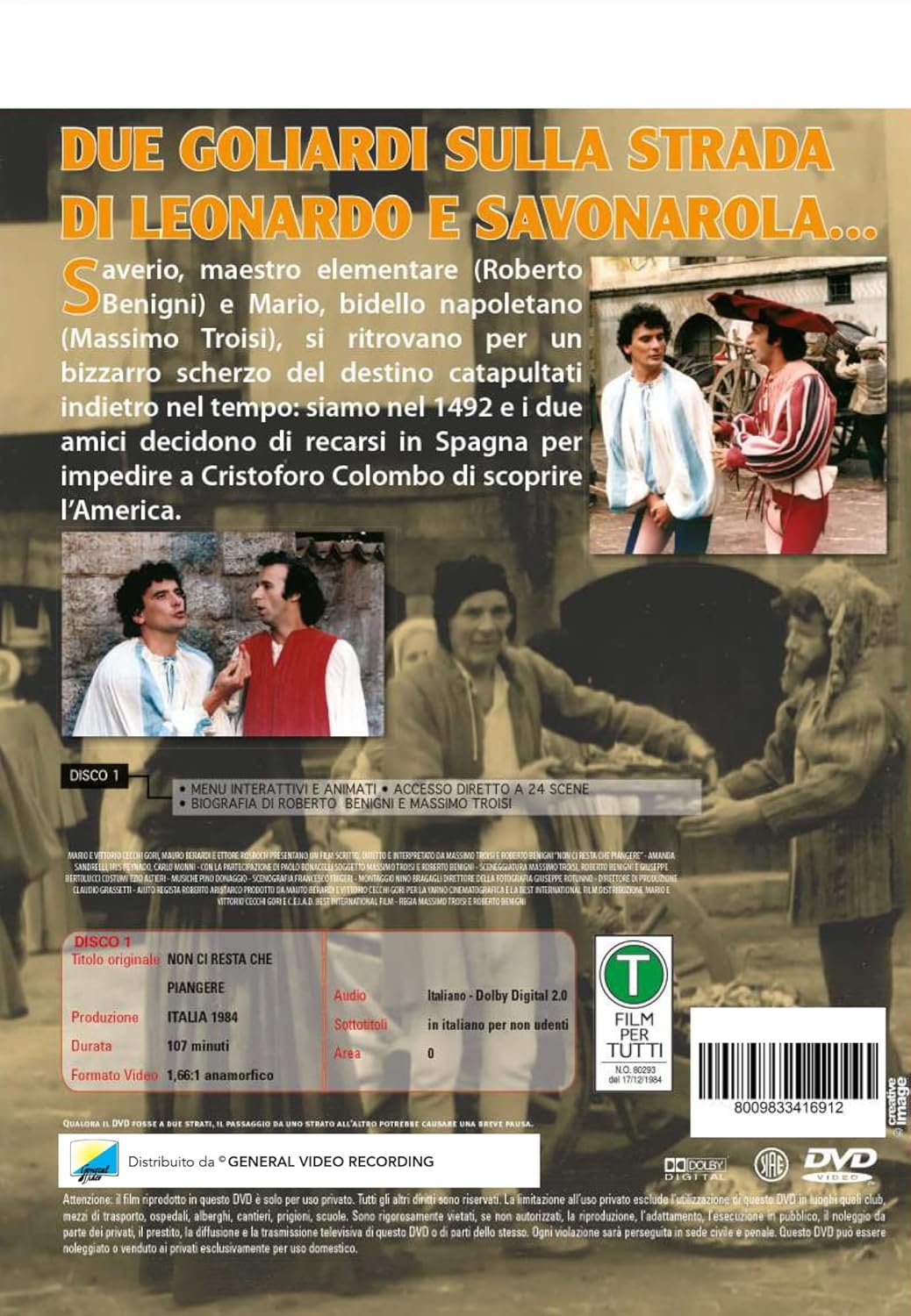 Non Ci Resta Che Piangere - (Italian Import)