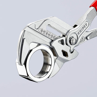 Knipex Pliers Wrench pliers and a wrench in a single tool chrome-plated, plastic coated 180 mm 86 03 180