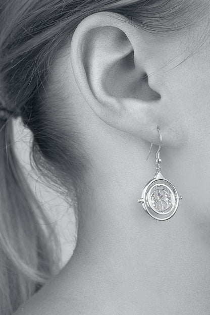 Harry Potter Zeitumkehrer (Time Turner) Oorbel zilverkleurig