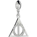 Harry Potter Sterling Silver Deathly Hallows slider charm with Crystal Elements by The Carat Shop