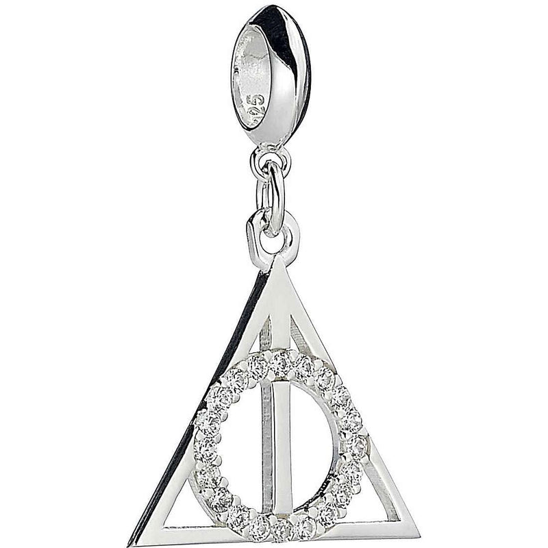 Harry Potter Sterling Silver Deathly Hallows slider charm with Crystal Elements by The Carat Shop