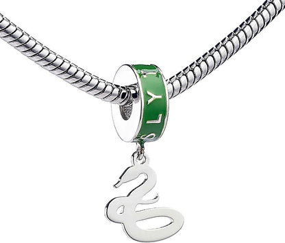 Harry Potter Sterling Silver Slytherin House Slider Charm