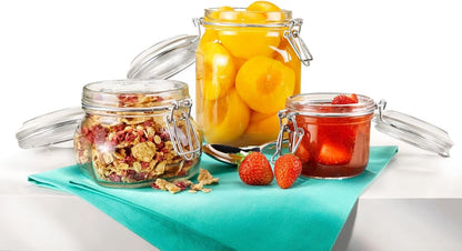 Bormioli Rocco Flip-top jars with glass lid - Capacity 200 ml