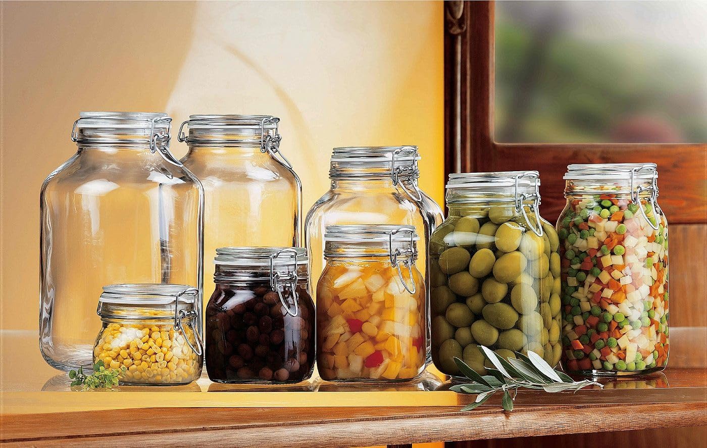 Bormioli Rocco Flip-top jars with glass lid - Capacity 200 ml