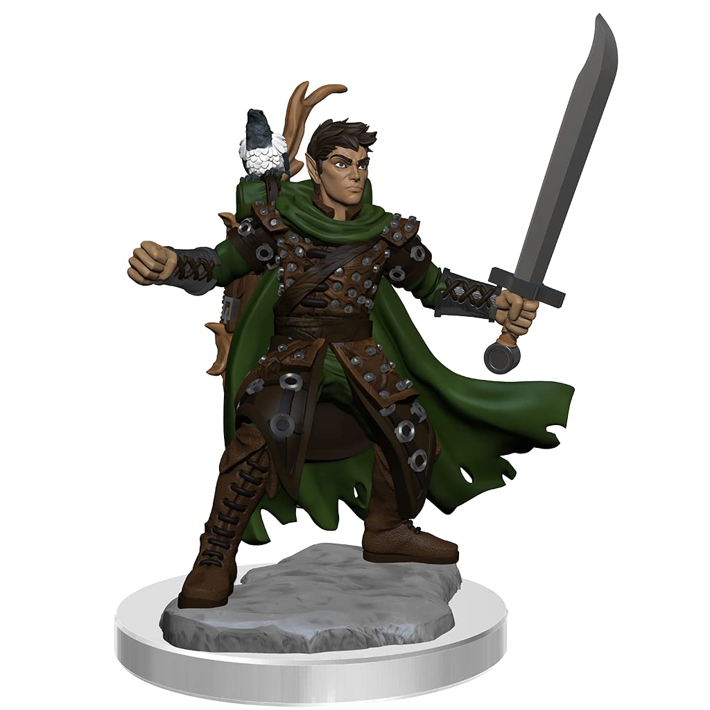 WizKids D&D Frameworks: Male Half-Elf Ranger - Unpainted and Unassembled