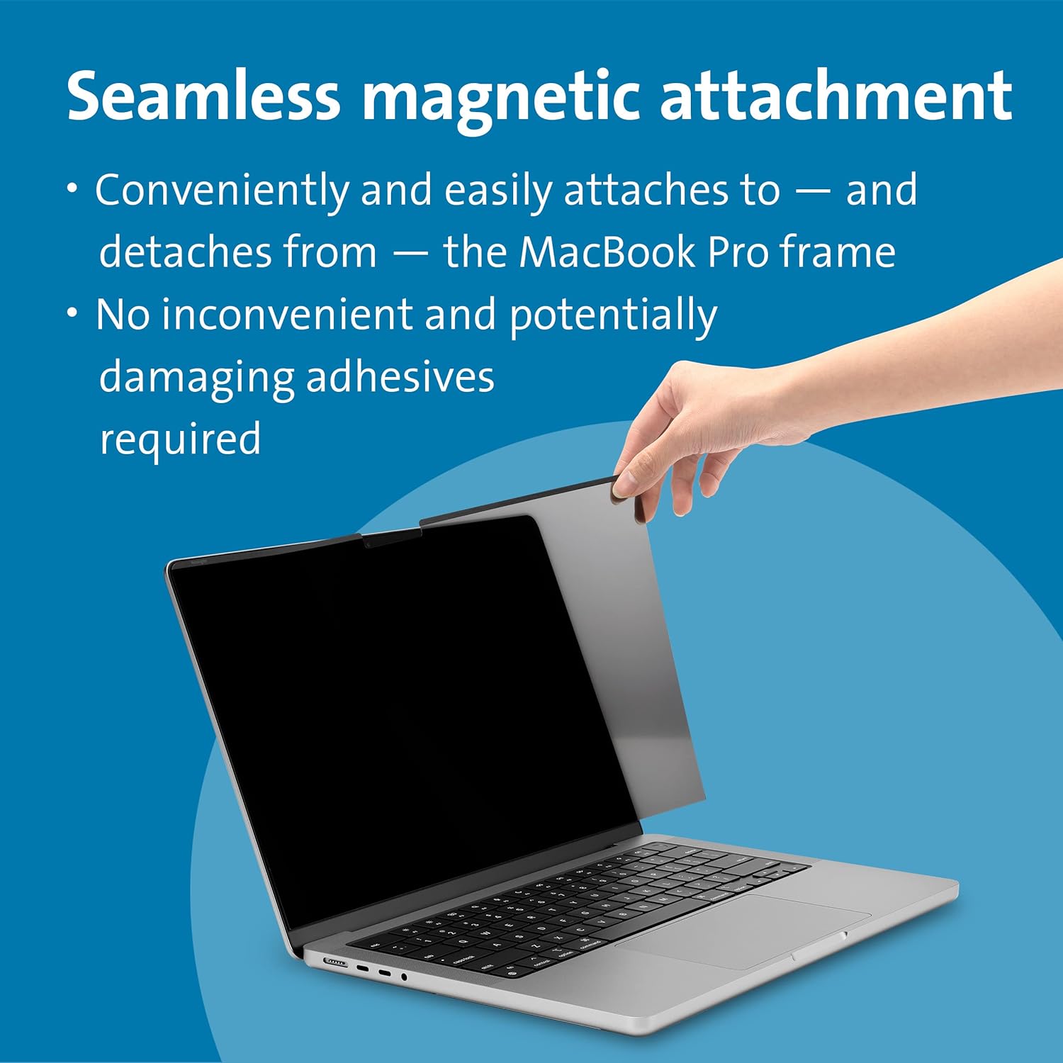 Kensington Magpro Elite - Notebook Privacy Filter - Removable - Magnetic - 14`` - Black - For Apple Macbook Pro (14.2 In)