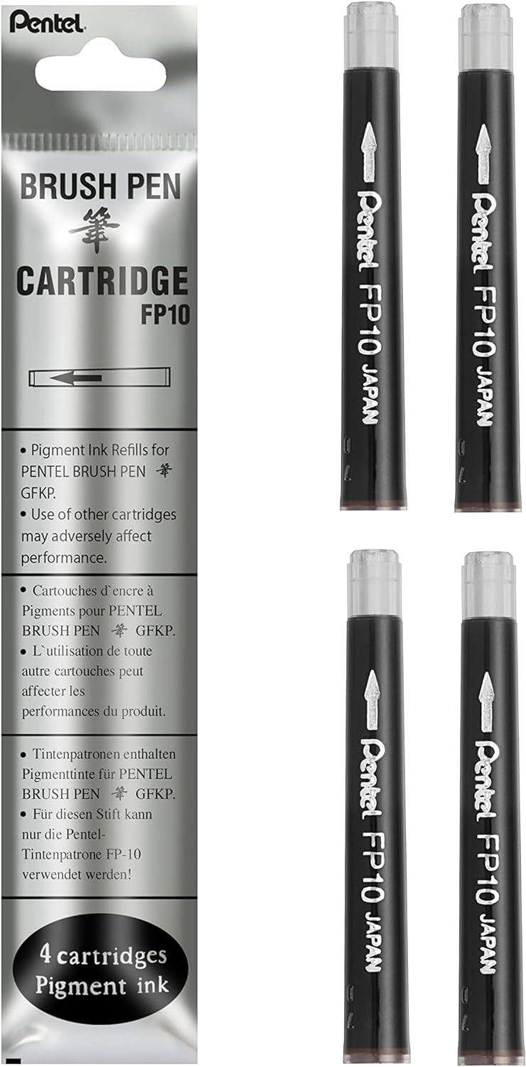 Pentel Fountain Brush Pen - Black ink, single piece