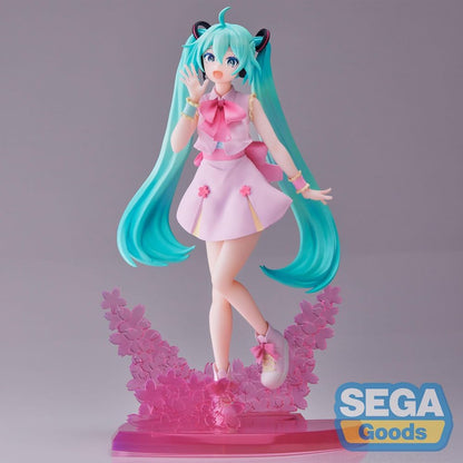 SEGA GOODS HATSUNE MIKU - Sakura Miku Omutatsu Vers. - Statuette Luminasta 21cm