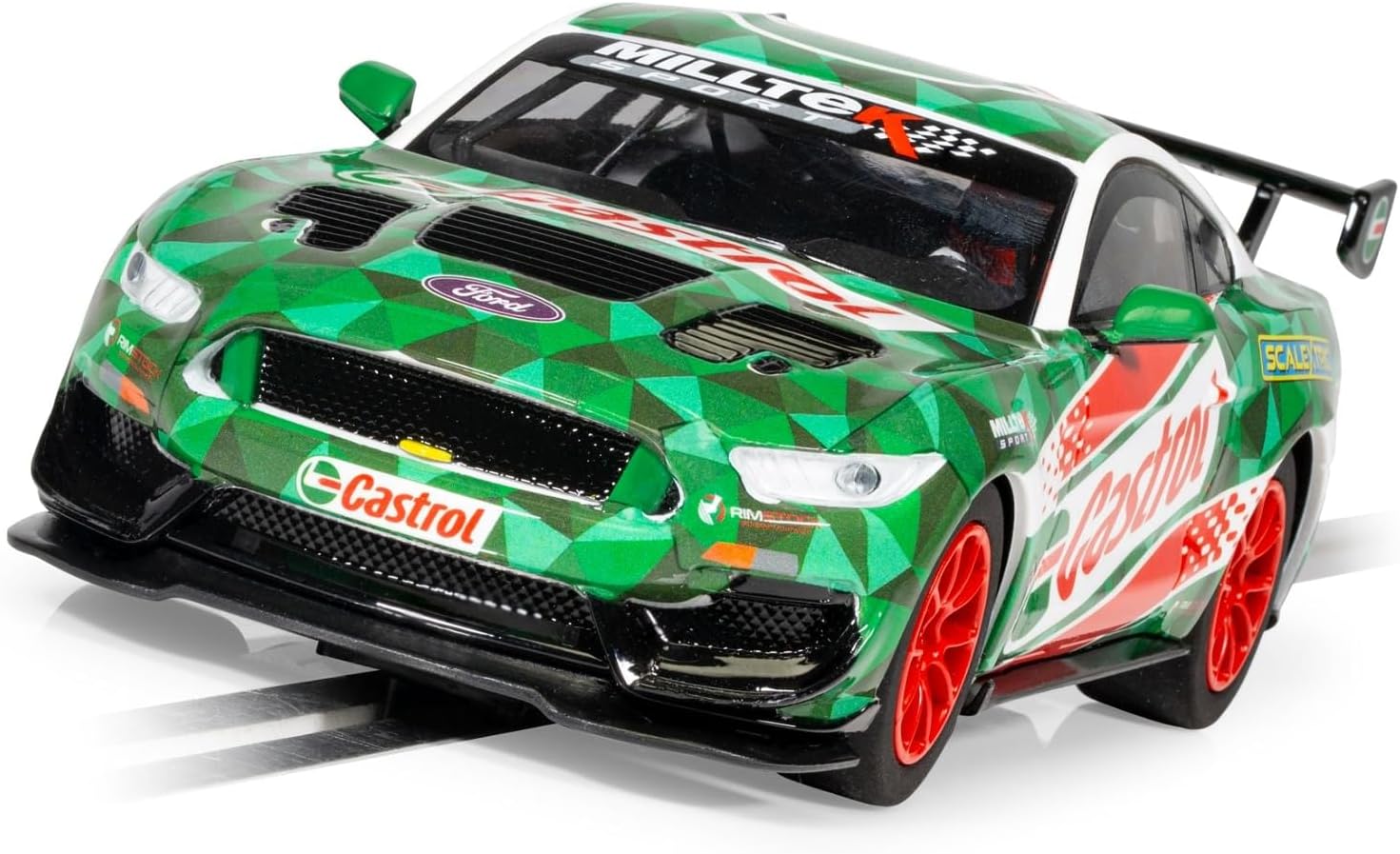 Scalextric C4327 Ford Mustang GT4 - Castrol Drift Car Cars - World Sport Champ / Endurance