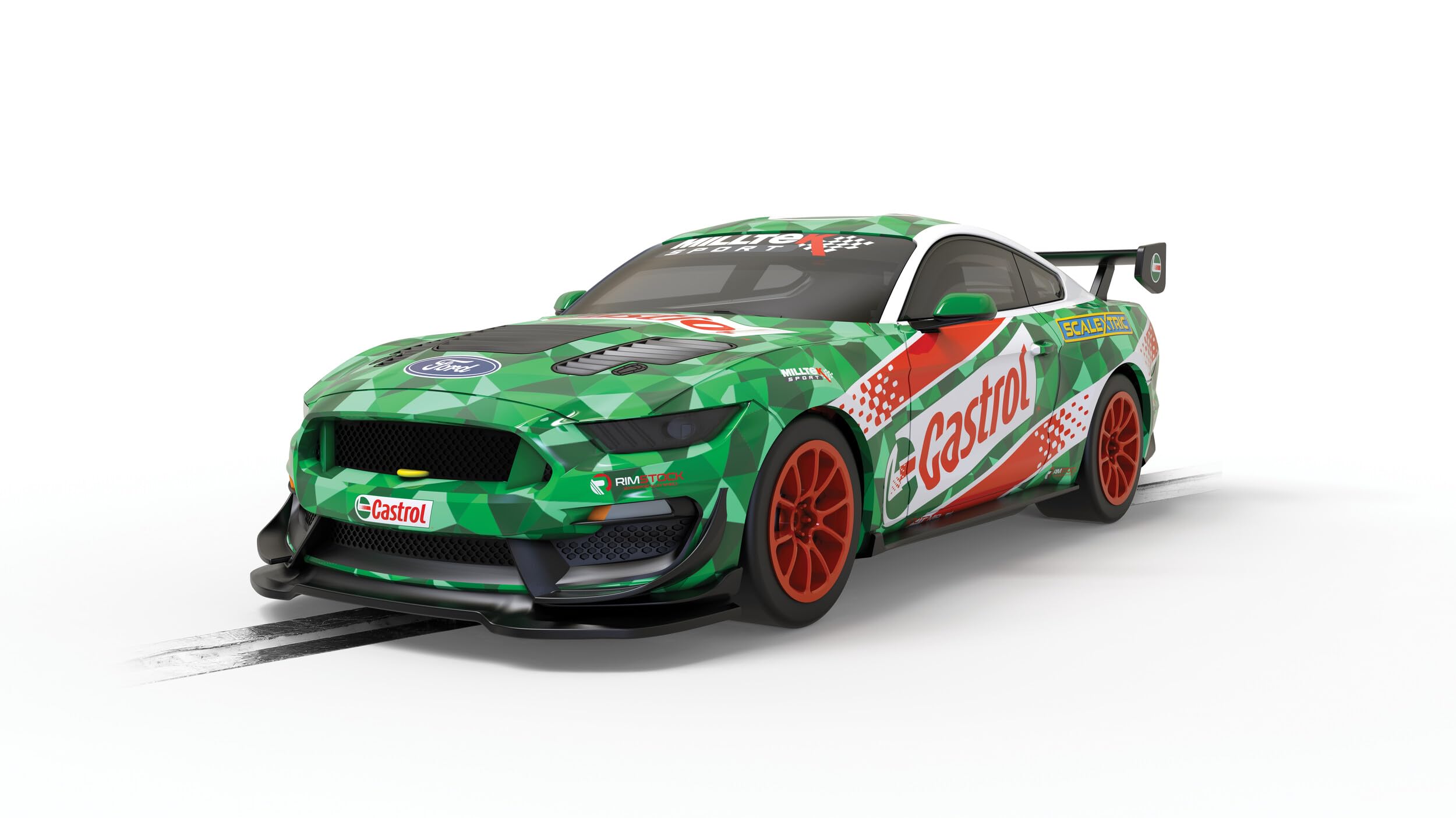 Scalextric C4327 Ford Mustang GT4 - Castrol Drift Car Cars - World Sport Champ / Endurance