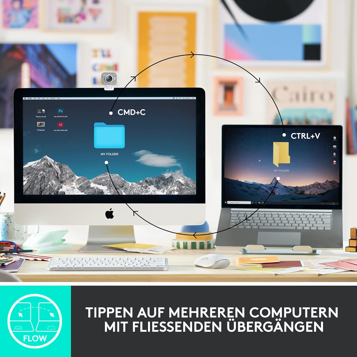 Logitech MX Keys Mini for Business Tastatur kabell