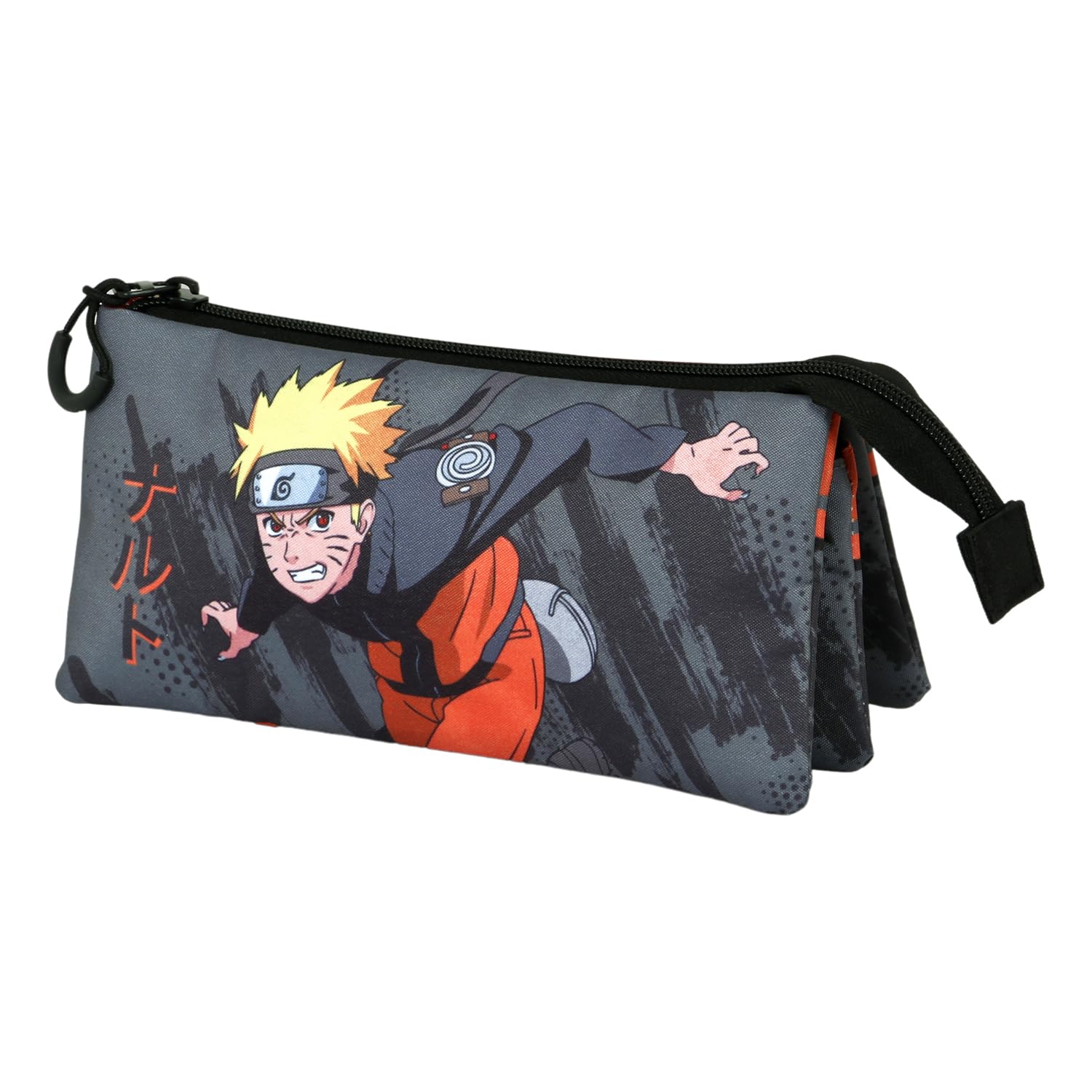 Naruto Shuriken-FAN Dreifach Federmäppchen 2.0, Grau